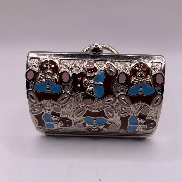 Judith Leiber for Neiman Marcus mini purse Enamel Teddy Bear Pill 🔥HP🔥